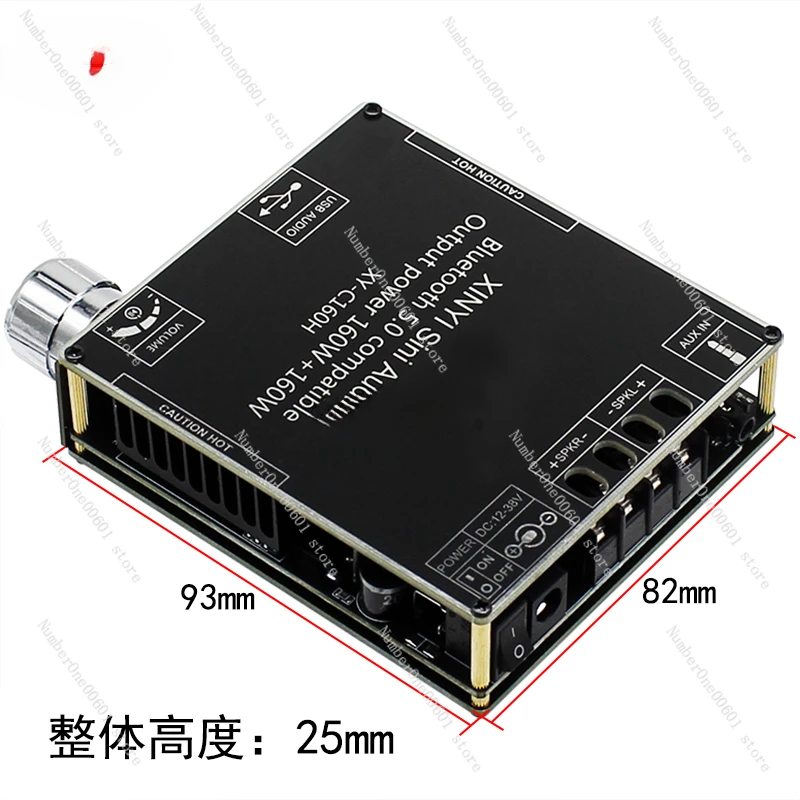 High Power Bluetooth 5.0 Digital Audio Amplifier Board 2 * 160W Stereo Dual Channel DIY Speaker Sound Module