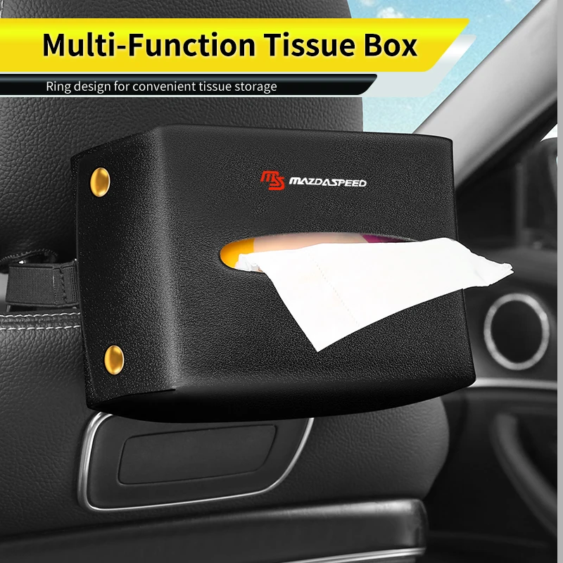

Car Seat Back Tissue Storage Box Leather Armrest Hanging Bag Accessories For Mazda 3 6 2 5 Axela Atenza Demio CX3 CX5 MX3 MX5