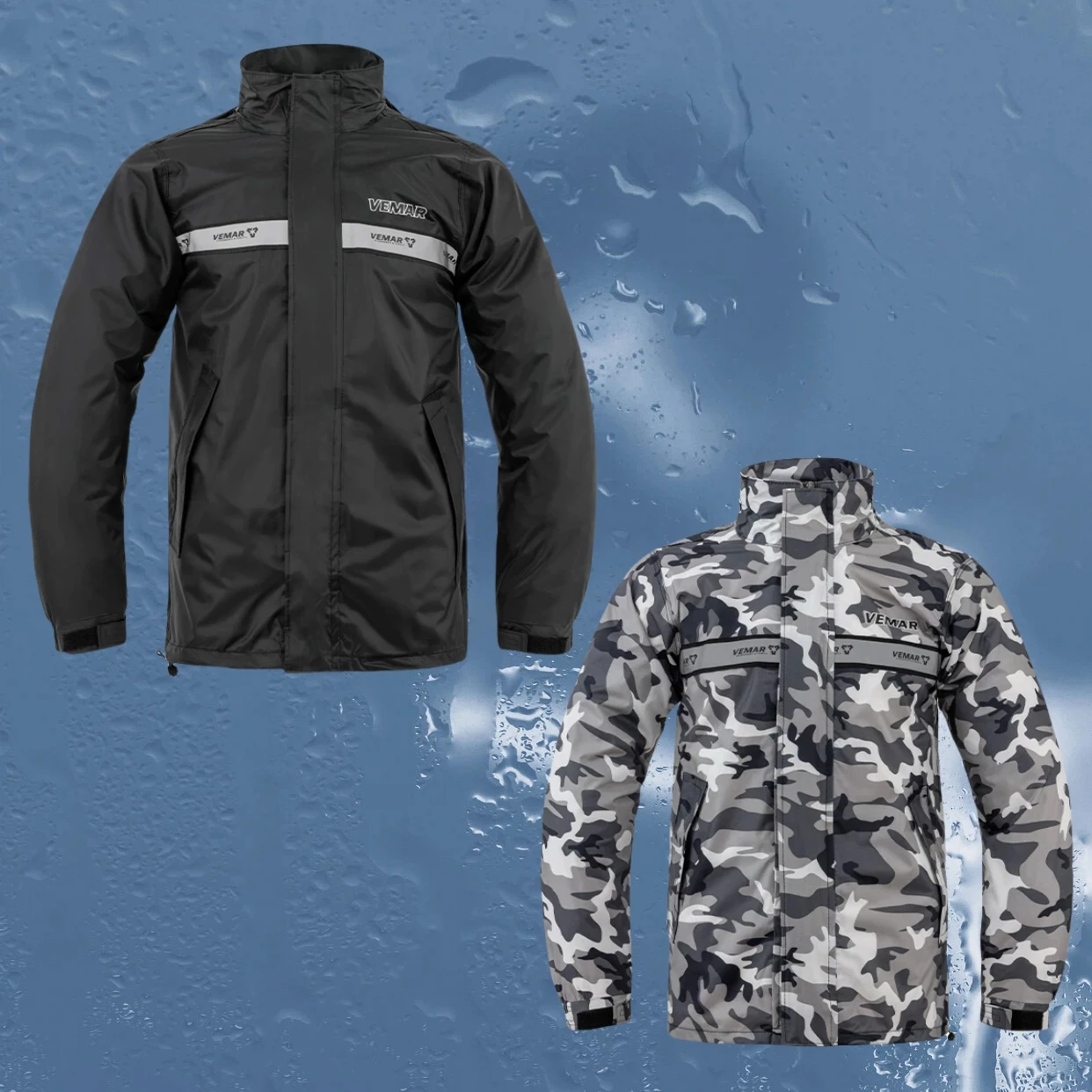 VEMAR Rain Suit Split Type Rainproof Waterproof Windproof Raincoat Set Unisex Set for Delivery Riders Motocross Raincoat