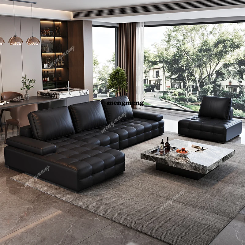

Recliner Apartment Sofas Minimalist Luxury Leather Straight Sofas Relax Armchairs Lazy Articulos Para El Hogar Home