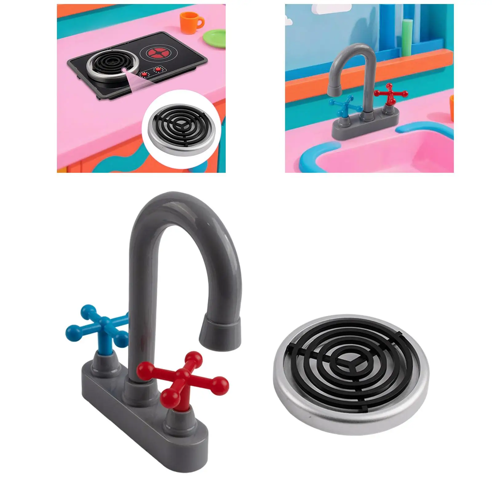 Kitchen Pretend Play Toy, Birthday Gift, Realistic Interactive Educational Role