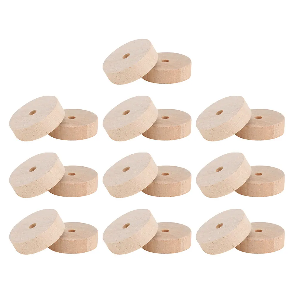 20 peças rodas de madeira diy acessórios de carro artesanais 35mm de diâmetro 5mm buraco pequenas rodas artesanais para fazer carros de madeira