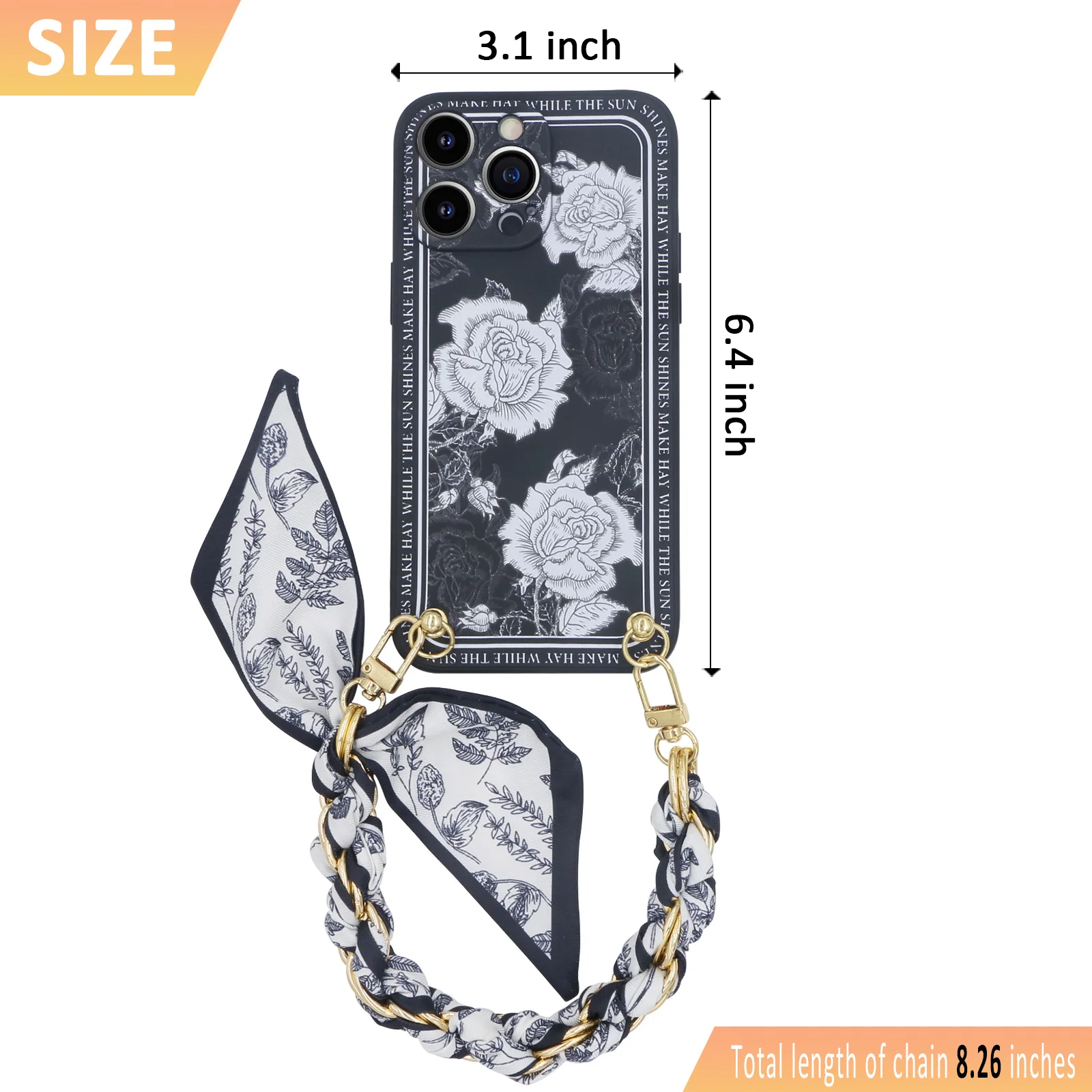 Designed for iPhone 14 Pro Max Case,Black Rose Pattern Silicone Shockproof iPhone 14 Pro Max Phone Case with [Soft Anti-Scratch