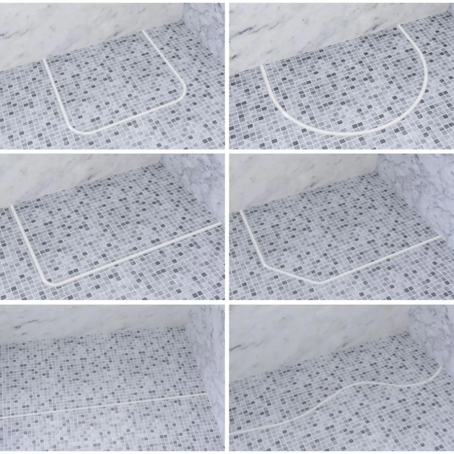 0,5–3 m selbstklebende, biegbare Wassersicherung aus Silikon, Duschbarriere, Hoch für Badezimmer-Trennung, Duschzubehör – Detail 9