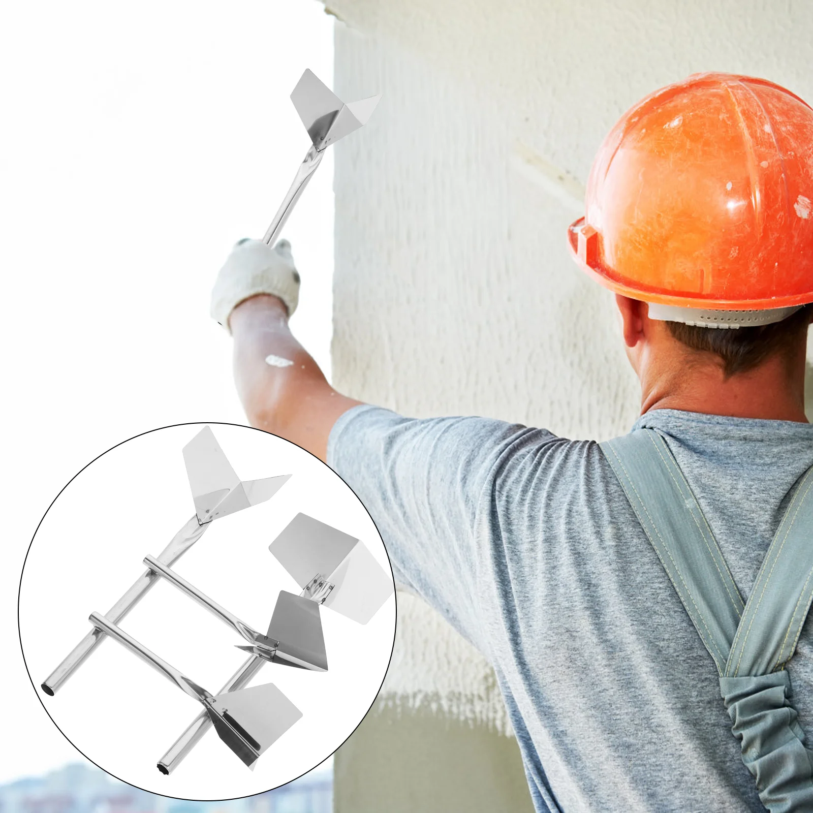 4Pcs Stainless Steel Drywall Corner Trowel Tool Set for Inside Outside Wall Angles Plaster Scraping Polishing Construction