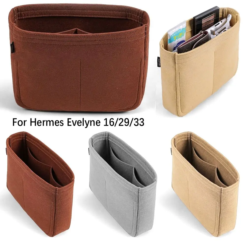 Felt Handbag Insert Bag Storage Organization Purse Liner Bag Support Portable Internal Bag for For Evelyne 16/29/33