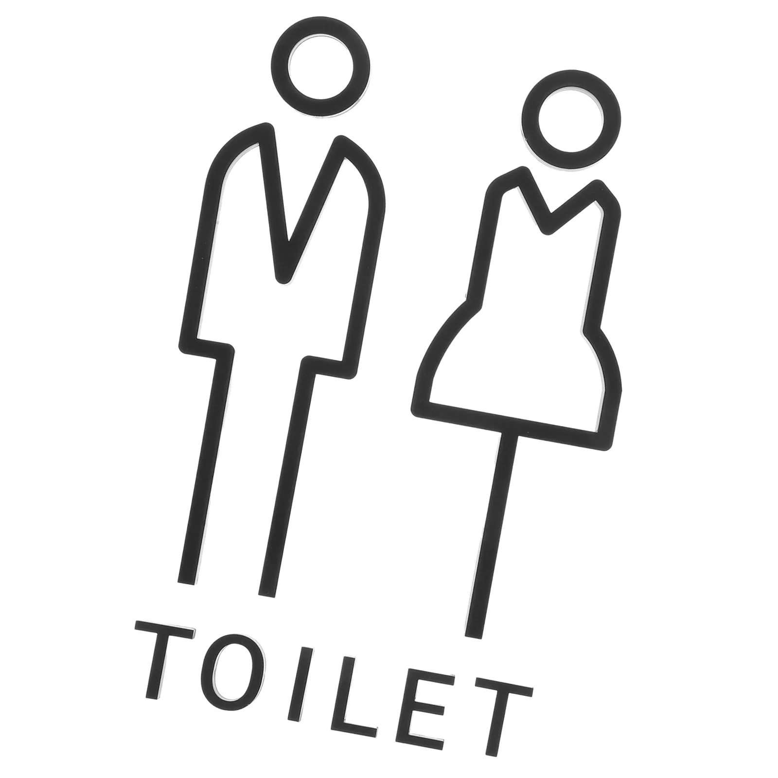 1 زوج الحمام تسجيل الحمام تحديد لوحة تصميم الحد الأدنى لمطعم الفندق مرحاض عام ديكور المرحاض اللوحة #5