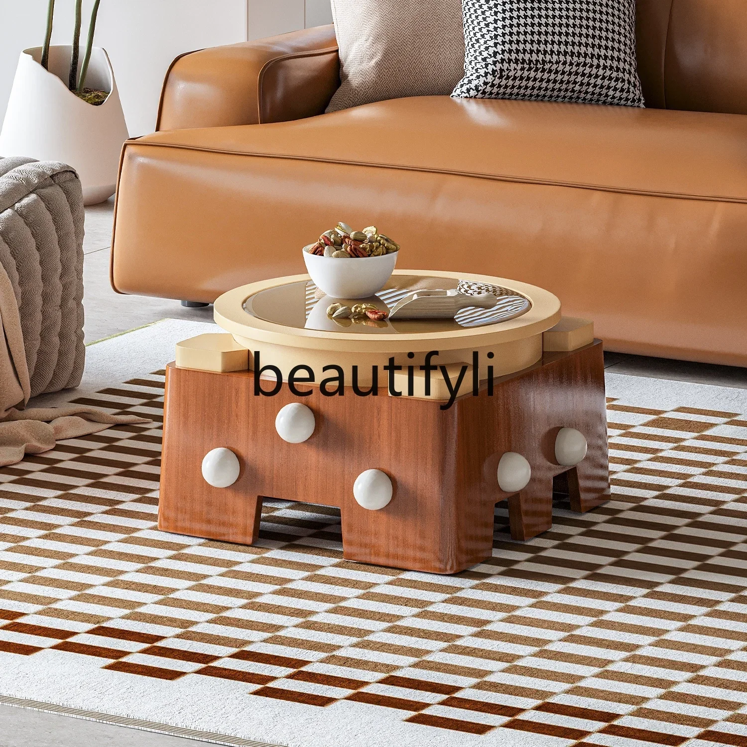 Strange castle coffee table creative fashion design sense postmodern living room small tea table