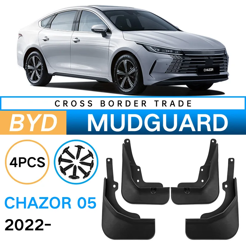 

4 шт. подходят для BYD Chazor 05 2022-2023, внешние автомобильные брызговики, брызговики, передние и задние брызговики, брызговики, стильные аксессуары