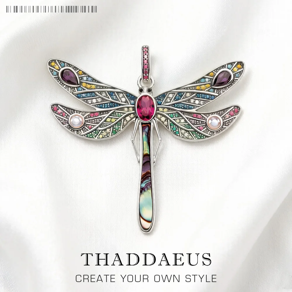 Pendant Dragonfly,Spring New Jewelry Bohemia Real 925 Sterling Silver Nature Happiness Freedom Gift For Women