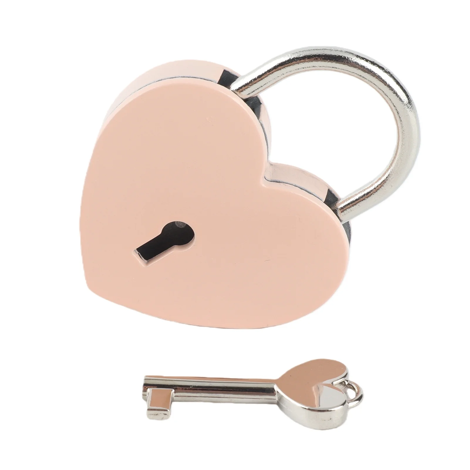 Heart Lock Metal Colorful Exquisite Padlock Household Craft Supplies with Key