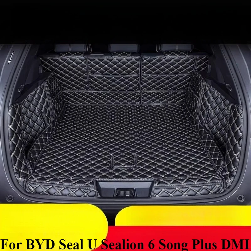 

For BYD Seal U Sealion 6 Song Plus DMI Custom Trunk Mats Leather Durable Cargo Liner Boot Carpets Interior Cover Car Accessories