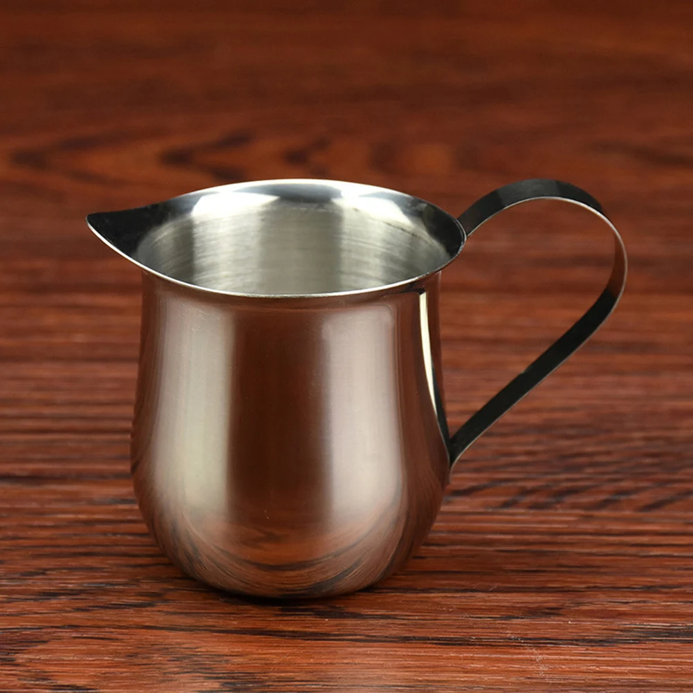 

1Pcs Stainless Steel Milk Frothing Pitcher 90ml Milk Can with Point Mouth Design Portable for Cafe Restaurant Home Use