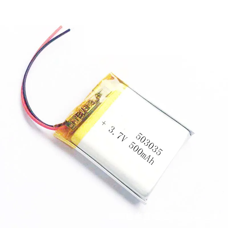 

2/5/10/20 Pcs 3.7V 500mAh 503035 Lithium Polymer Ion Battery 2.0mm JST Connector