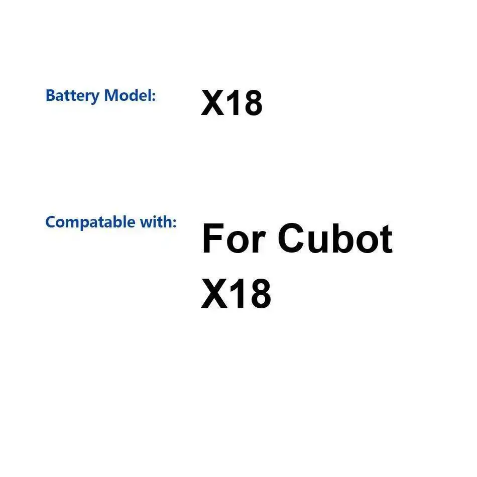 

Премиальный сменный стабильный аккумулятор для мобильного телефона Cubot X18 3200 мАч