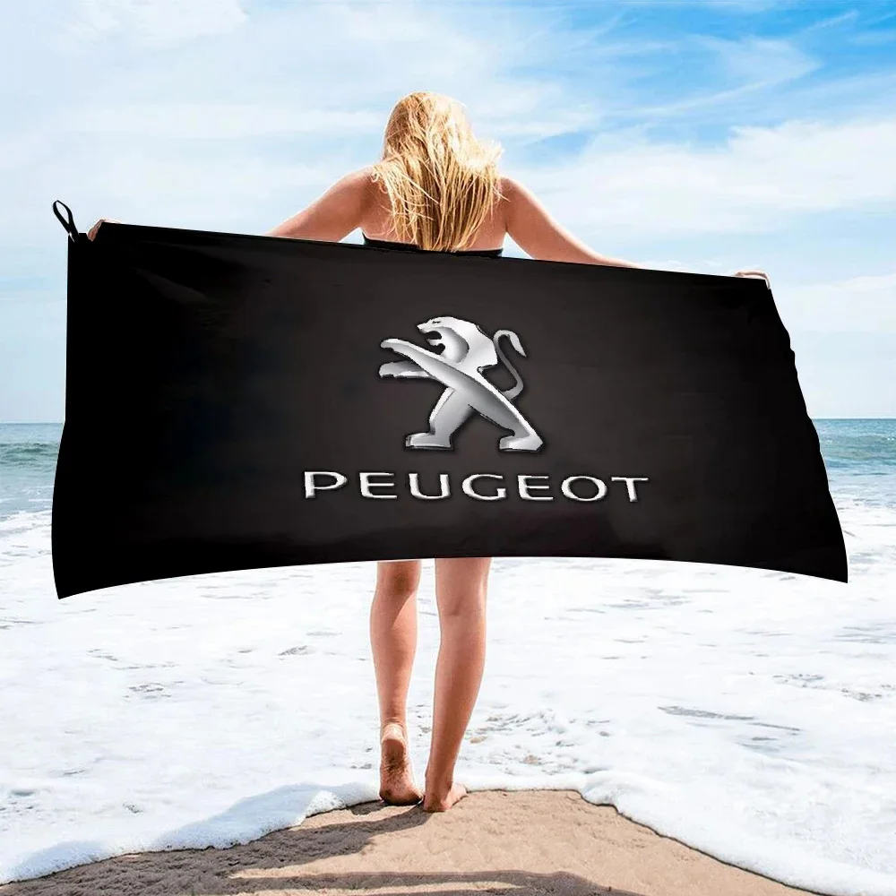 Luxury PEUGEOT Car Microfiber Bath Towel beach towel female silk printed long skirt wrapped bikini covered sunscreen blanket