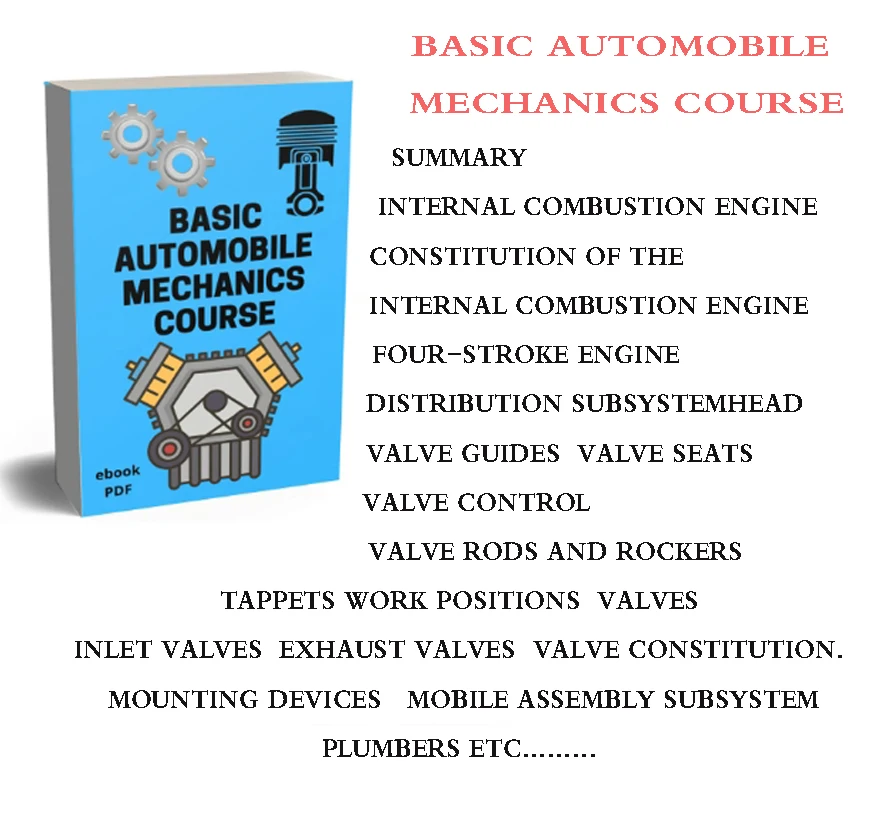 Basic Automotive Mechanics English Course Internal Combustion Engine Construction to Power PDF 39 pages