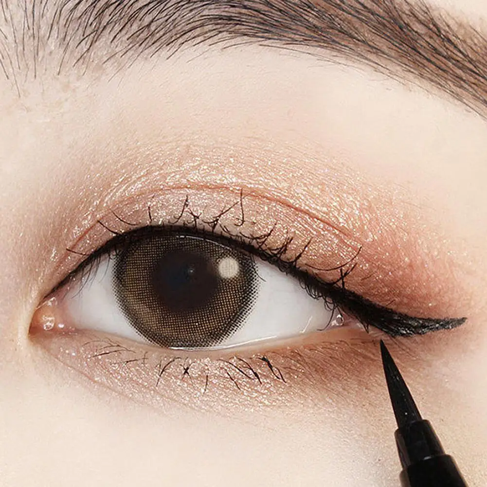 Quick-dry Eyeliner Pencil Makeup Waterproof Anti-Smudge Liquid Eyeliner Long Lasting Smooth Matte 24H Lasting Smooth Matte