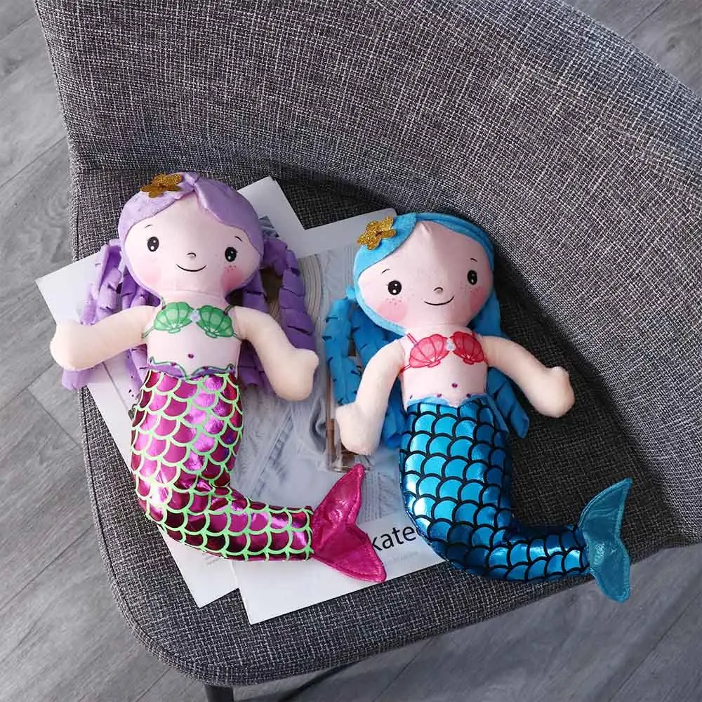 Birthday Gifts 30cm Mini Accompany Sleeping Doll Doll Pillow Mermaid Plush Toy Cartoon Animal Princess Ragdoll Stuffed Toys