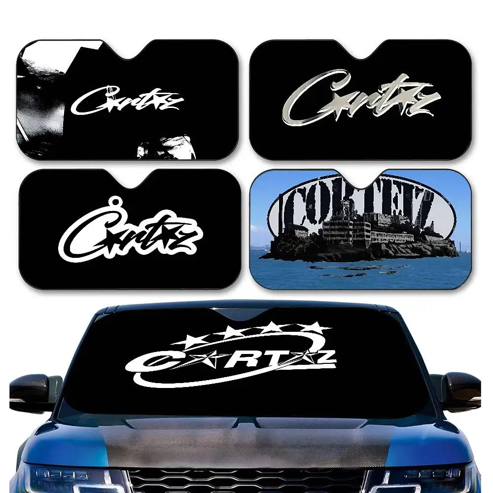 

Hot Fashion C-Corteizs Sunshade Windscreen Fold-up Car Front Windshield 70x130cm Car Window Windscreen Cover Heat Reflector