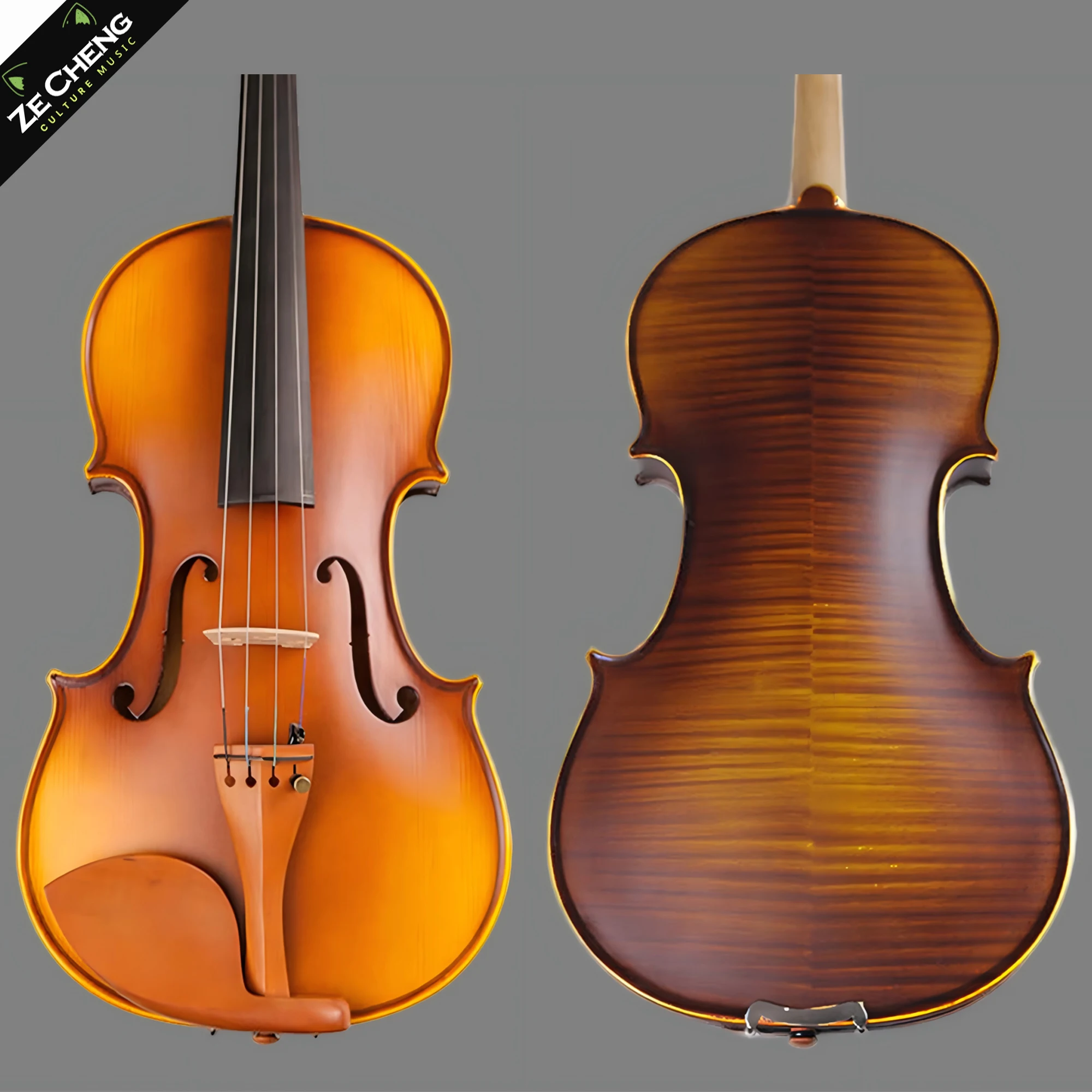 

Natural Stripesd Maple Violin 4/4 3/4 1/2 1/4 Veneer Backstring Instrument Handmade Antique Violin with Hard Case, Shoulder Rest, Bow, Strings, Mute