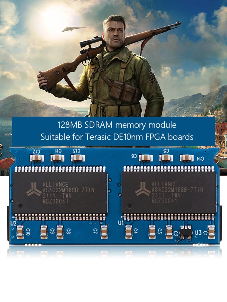 استبدال وحدة الذاكرة 128 ميجابايت للوحة Bitfunx Mister SDRAM XS-DS V2.9 لوحدة Mister FPGA فائقة النحافة