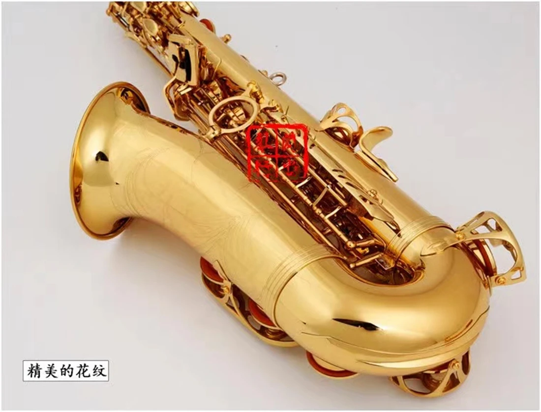 High Quality AWO1 Alto Saxophone E Flat Electrophoretic Gold Professional Musical Instrument Brass Plated With Case