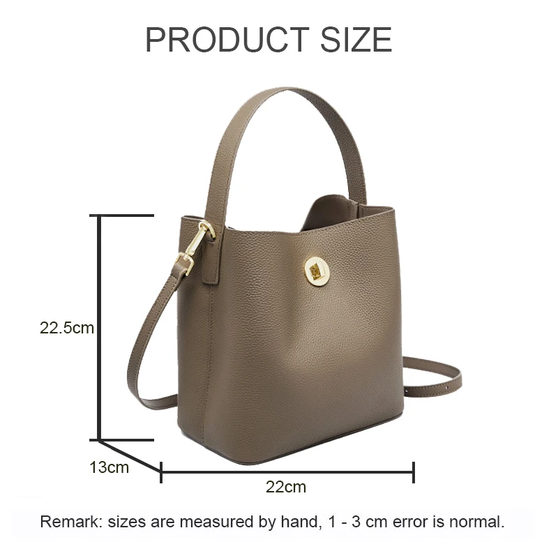 2024 New Women\'s Handbag Lady Messenger Commuting Genuine Leather Vegetable Basket Handheld Bag Female Solid Color Crossbody