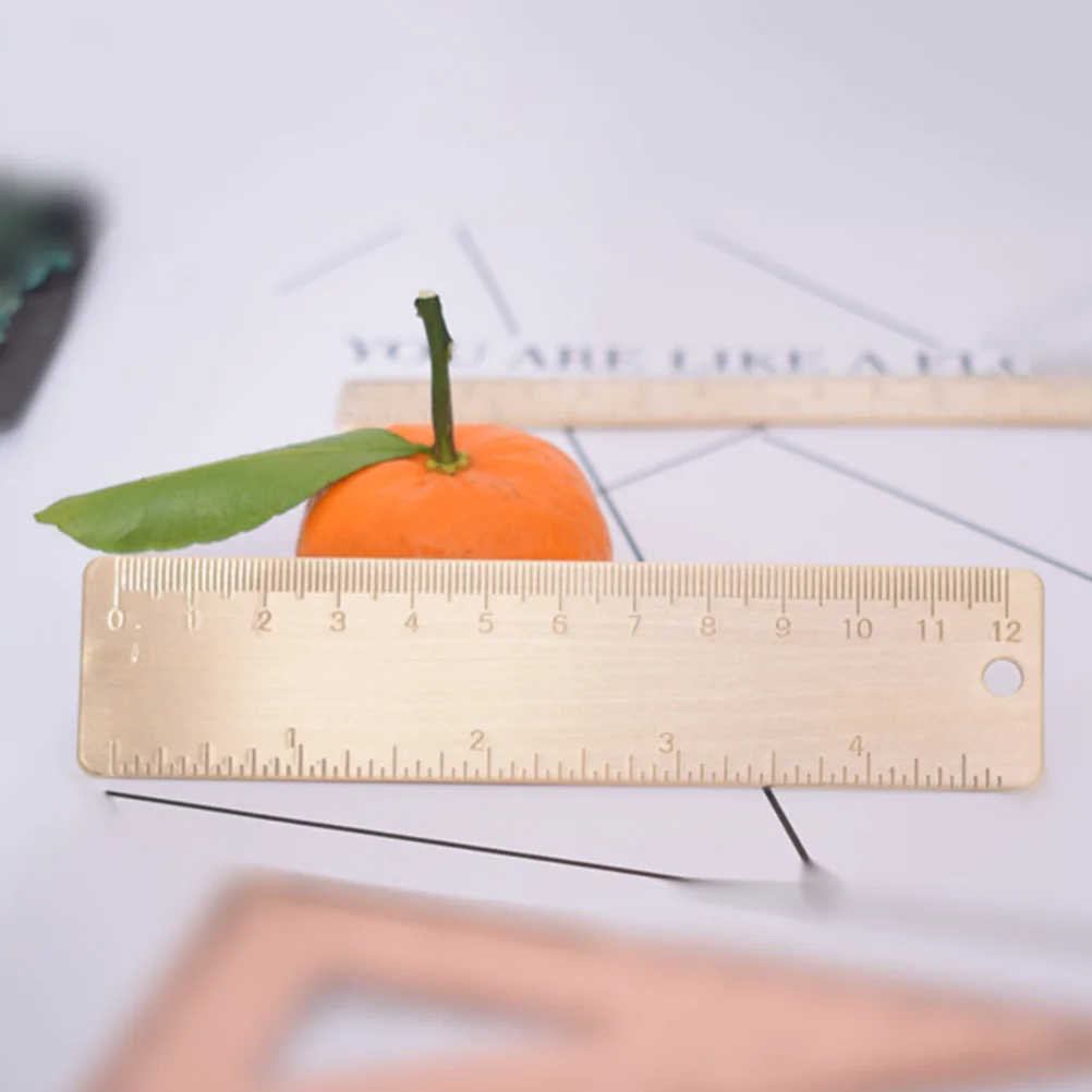 1 مجموعة مثلث حاكم المنقلة مجموعة النحاس رسم أدوات القياس الهندسة المسطرة حاكم مقياس دقيق للرسام #1