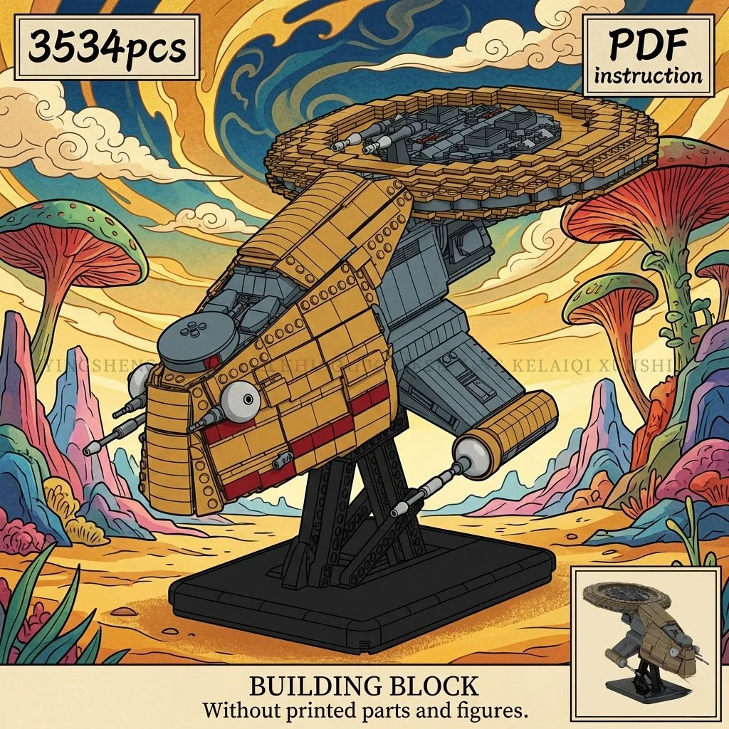 

Star Movie Sci Fi Aircraft Construction Toy Desktop Display Building Bricks Gift for Adults