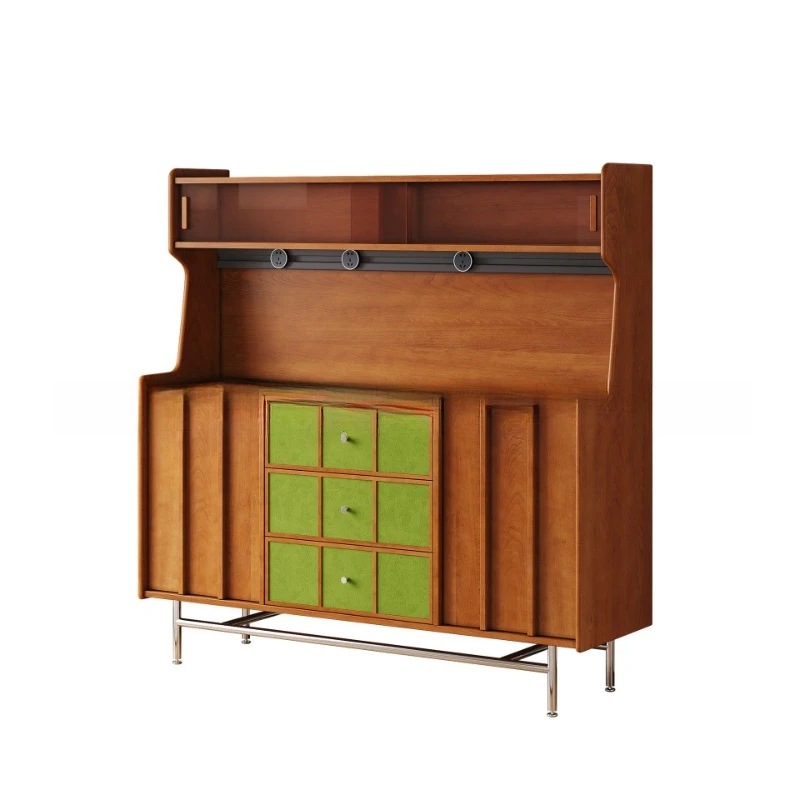 

Retro tea cabinet integrated wall locker living room storage cabinet