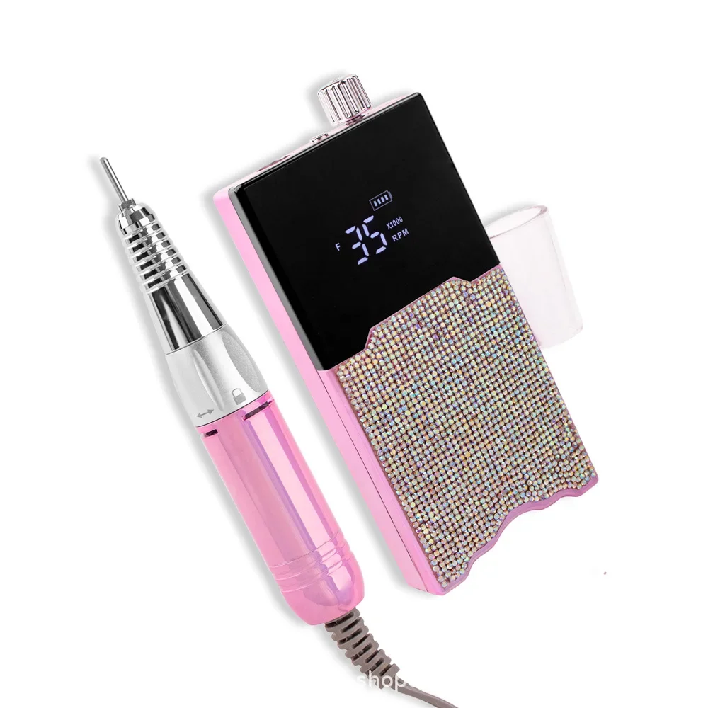 

2025 горячая Распродажа, специальное средство для снятия ногтей для маникюра, портативная зарядка, 35000 оборотов, шлифовка для маникюра, цветная алмазная шлифовальная машинка для ногтей