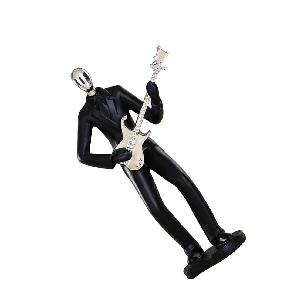 

1 шт. Музыкальная фигурка из смолы, современная скульптура для декора дома и офиса, в форме гитары, легкая, эстетичная