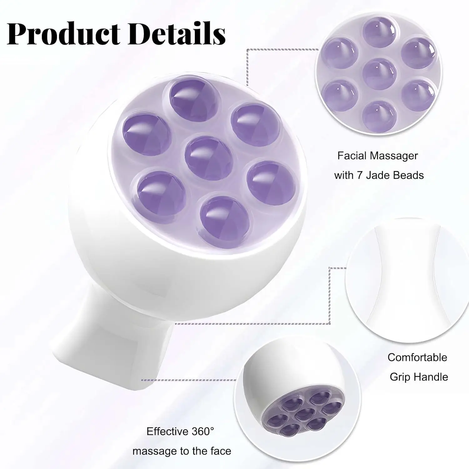 جديد 360 درجة تدوير يده الكرة مدلك اليشم حبة الكرة كامل الجسم العضلات الاسترخاء المحمولة متعددة الوظائف الأسطوانة جهاز تدليك #4