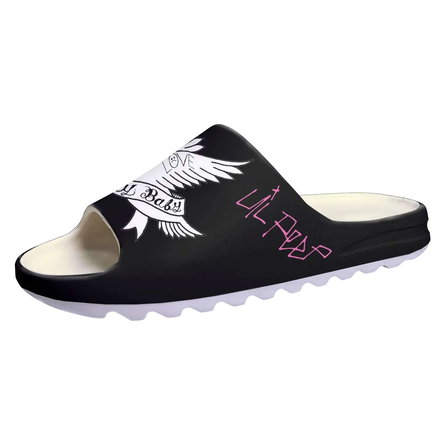 Lil Peep Hot Hip Hop Rapper Soft Sole Sllipers Home Clogs Step on Water Shoes Mens Womens Teenager Customize on Shit Sandals