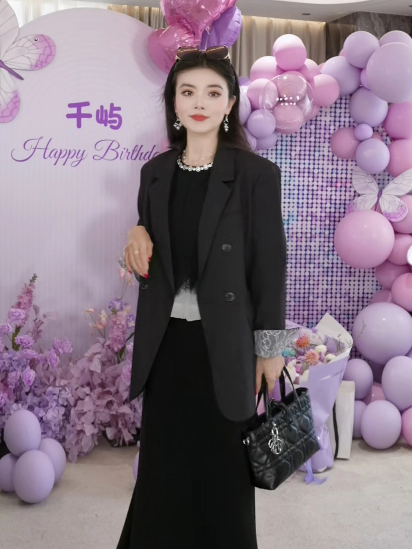 

Kanyu LAeila 2026 Spring Lace Sve Double Button Formal Suit Loose Outerwear Tailored ape mat Sle Office Wear