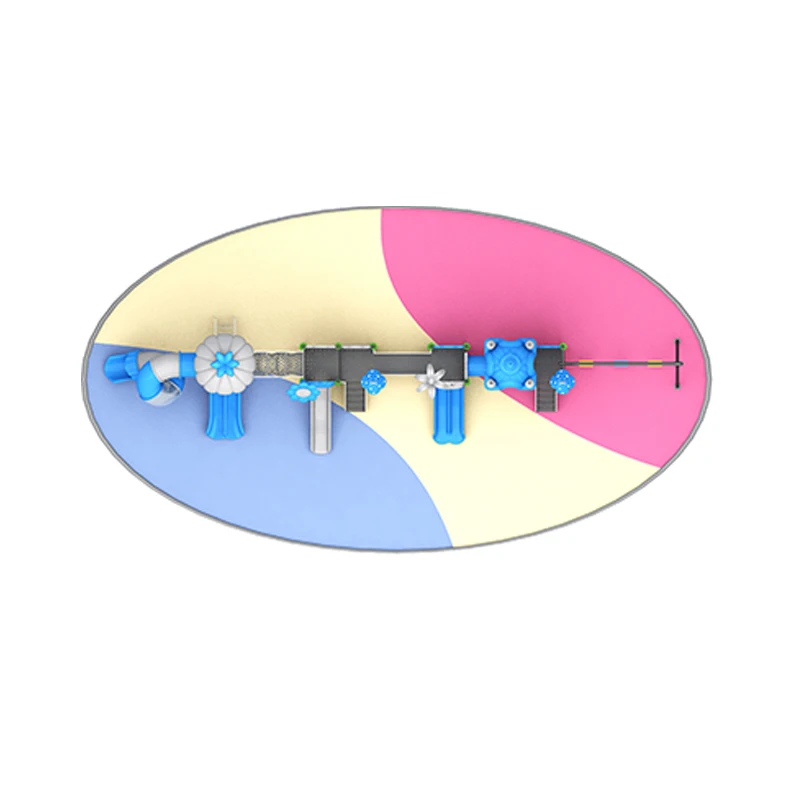 2026New Design Amusement Park Garden Fun Commercial Plastic Slide Outdoor Playground Equipment With Swing