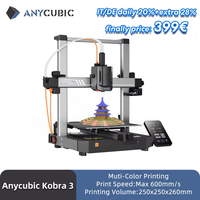 ANYCUBIC Kobra 3 AE Version FDM Multi-Color 3D Printer 4 to 8 Color Max 600mm/s Printing Speed Build Size 250mmx250mmx260mm
