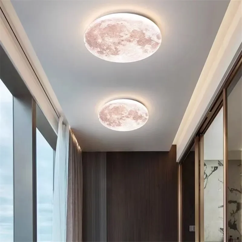 Imagem -05 - Luz de Teto Led Moon para Varanda Personalidade Lâmpada Criativa Fundo Romântico Nórdico Decoração do Quarto das Crianças Quarto