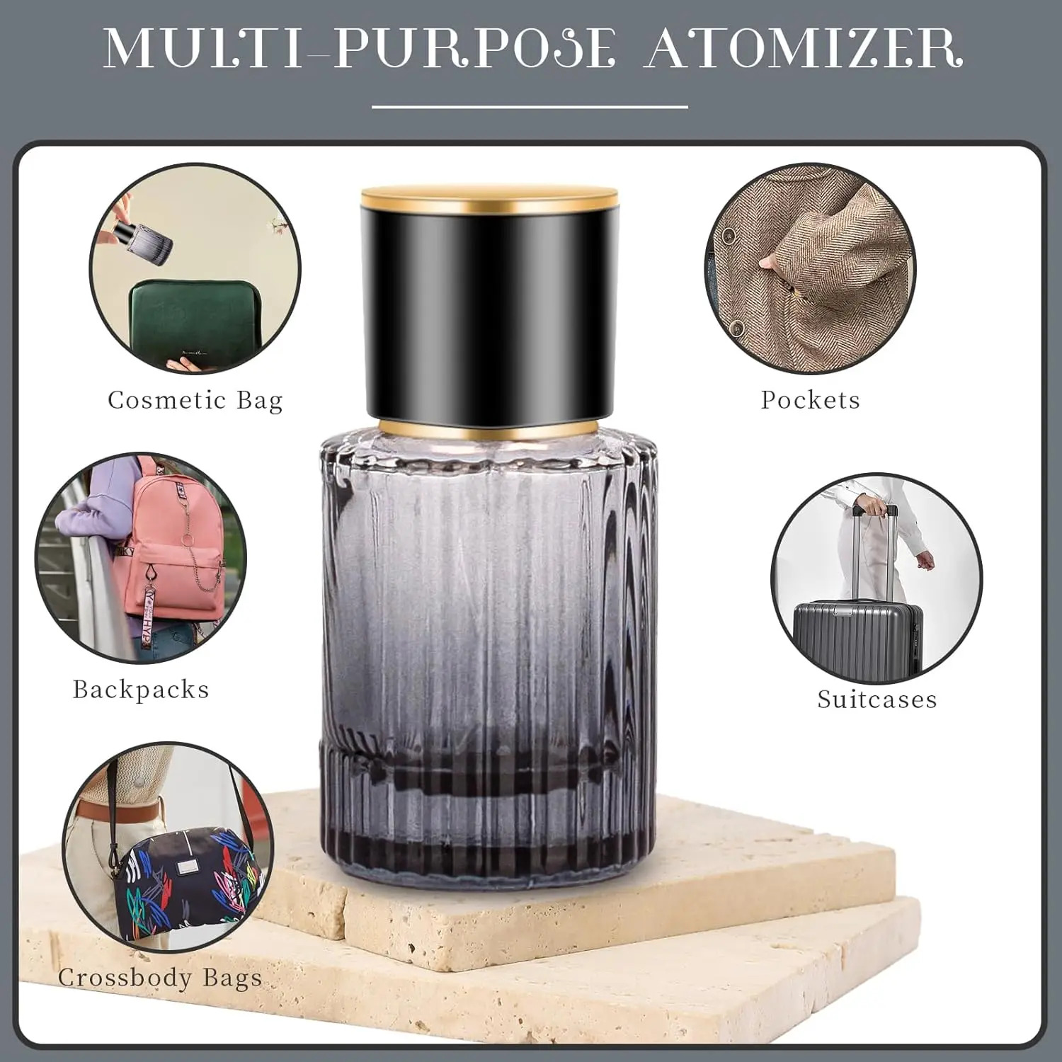 2 قطعة 30/50 مللي زجاجات رذاذ عطر فارغة رذاذ عطر زجاجي عينة الحاويات السفر عطر أساسي مستلزمات التجميل مستحضرات التجميل