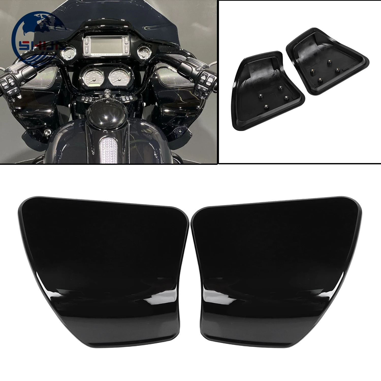 Left & Right Inner Fairing Glove Box Door Cover Fit For Harley Road Glide 15-23 Limited FLTRK Special FLTRXS ST FLTRXST