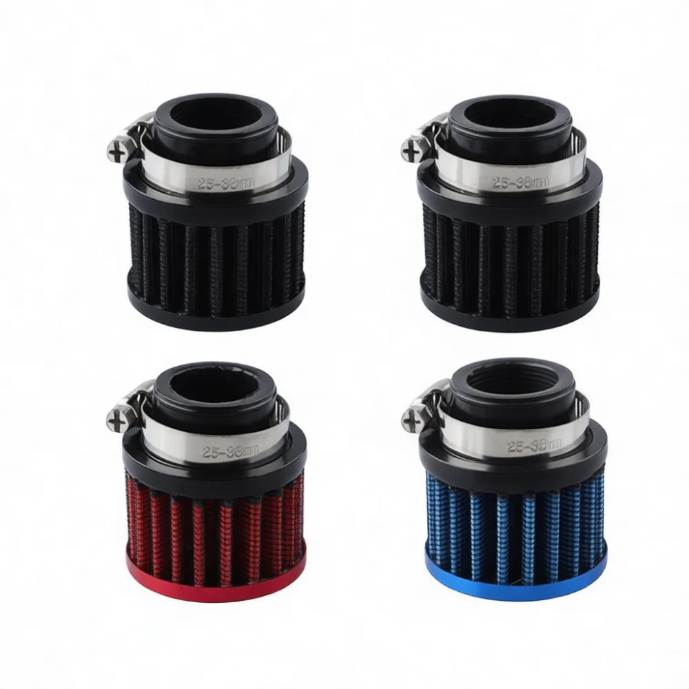 25mm Universal High Flow Mushroom Air Filter Intake Cleaner Engine Secondary Air Intake System Performance Modification