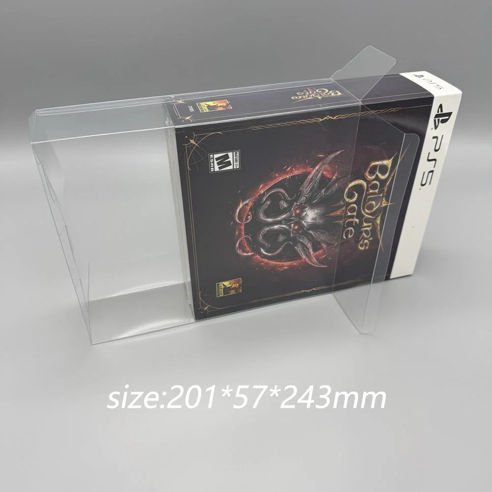 1 Box Protector For Baldur's Gate III 3 Deluxe Edition Sony PlayStation 5 PS5 Game Video Clear Display Case Collect Box