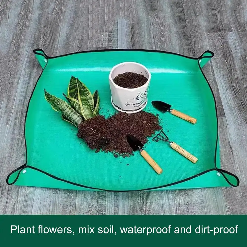 Flower Pots Transplanting Mats Gardening Planting Mat Pe Plant Repotting Mat Foldable Waterproof Gardening Potting Pad