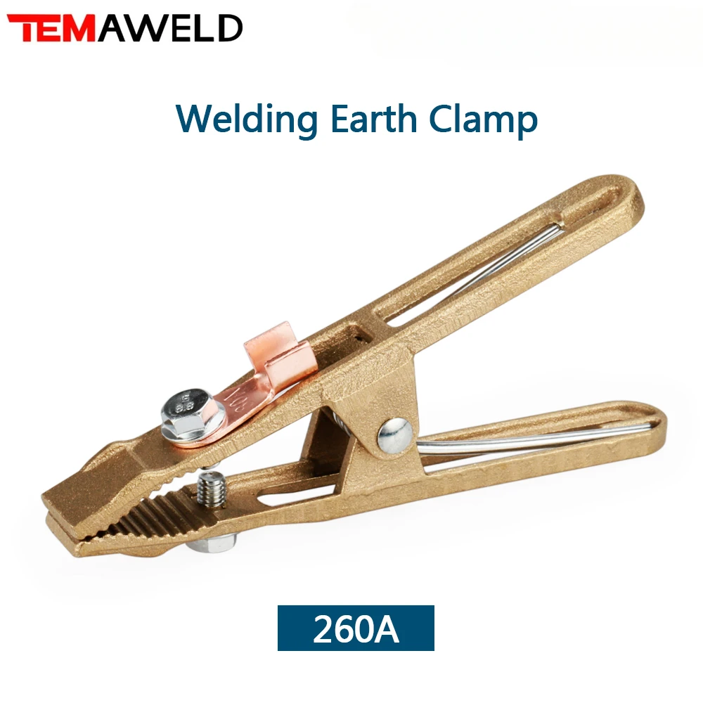 260A Brass Material A Shape Ground Welding Earth Clamp for Welding Machine new Cable Holder Full Copper Body Wholesale