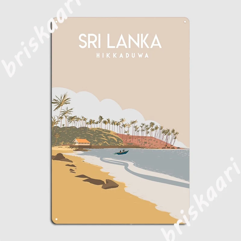 Sri Lanka Travel Poster Metal Sign Club Home Wall Decoration Garage Decoration Tin sign Poster