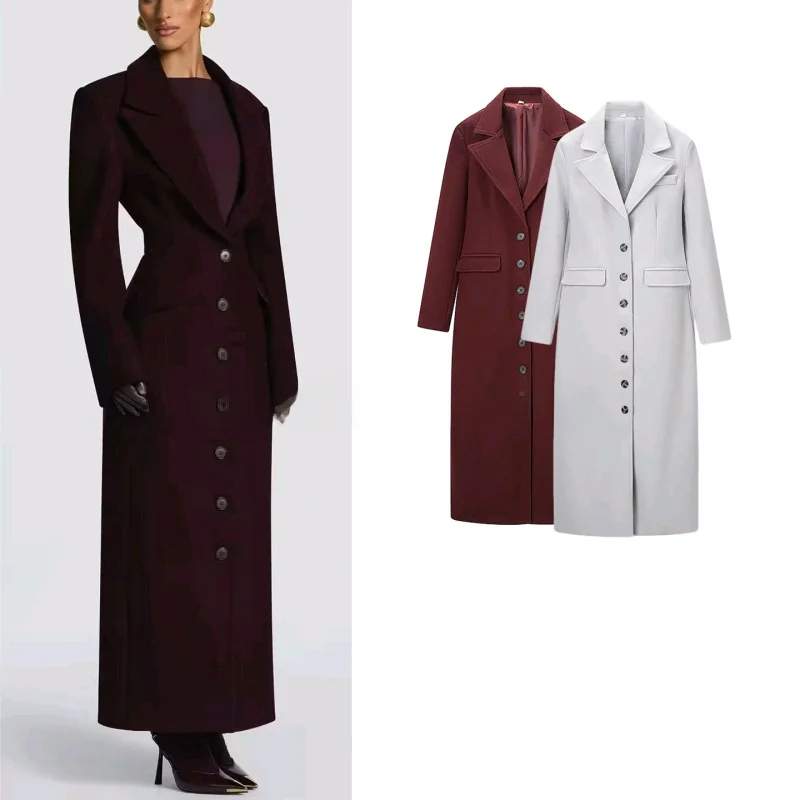 

Новое зимнее женское длинное пальто с воротником-стойкой све, длинное шерстяное пальто с поясом, верхняя одежда для поездок на работу, полиэфирное волокно