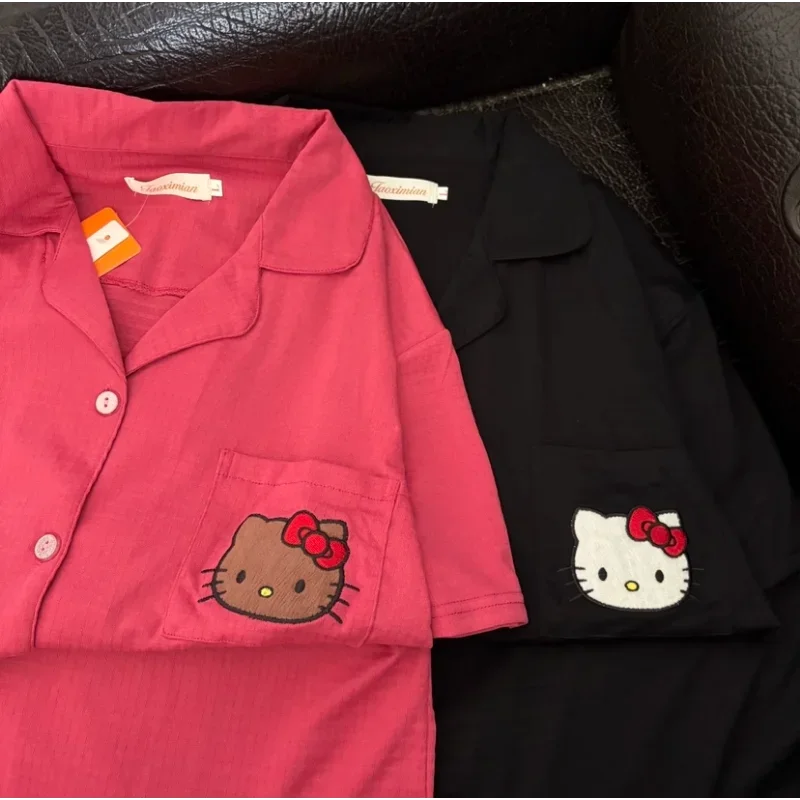 Sanrio New Hellokitty coppia pigiama maschio e femmina carino confortevole traspirante fresco estate coppia pigiama domestico vestito