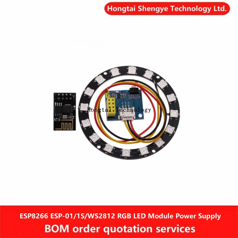 ESP8266 ESP-01 ESP-01S / WS2812 RGB LED Light Module Power Supply