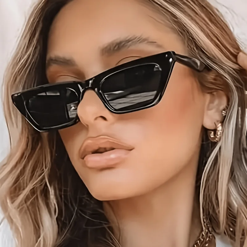 Vintage Cat Eye Sonnenbrille Frauen Kleine Rahmen Sonnenbrille Weibliche Marke Designer Retro Schwarz Objektiv Shades Mode Oculos UV400